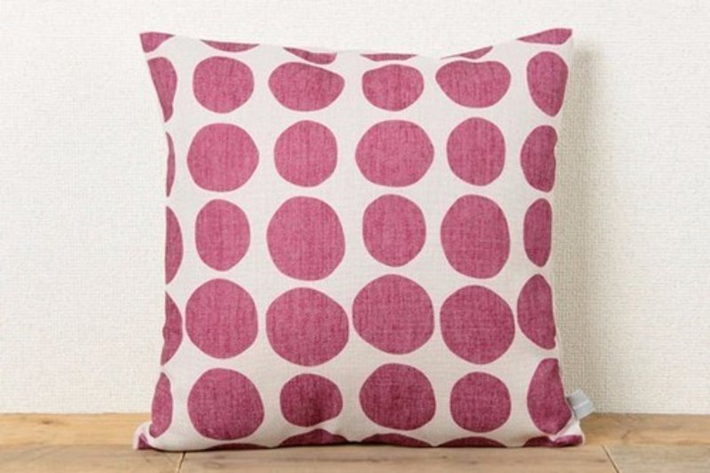 Cushion cover 45 × 45cm Scandinavian style red stone dot natural Linen jubileecushioncc090ym - 摆饰 - 棉．麻 