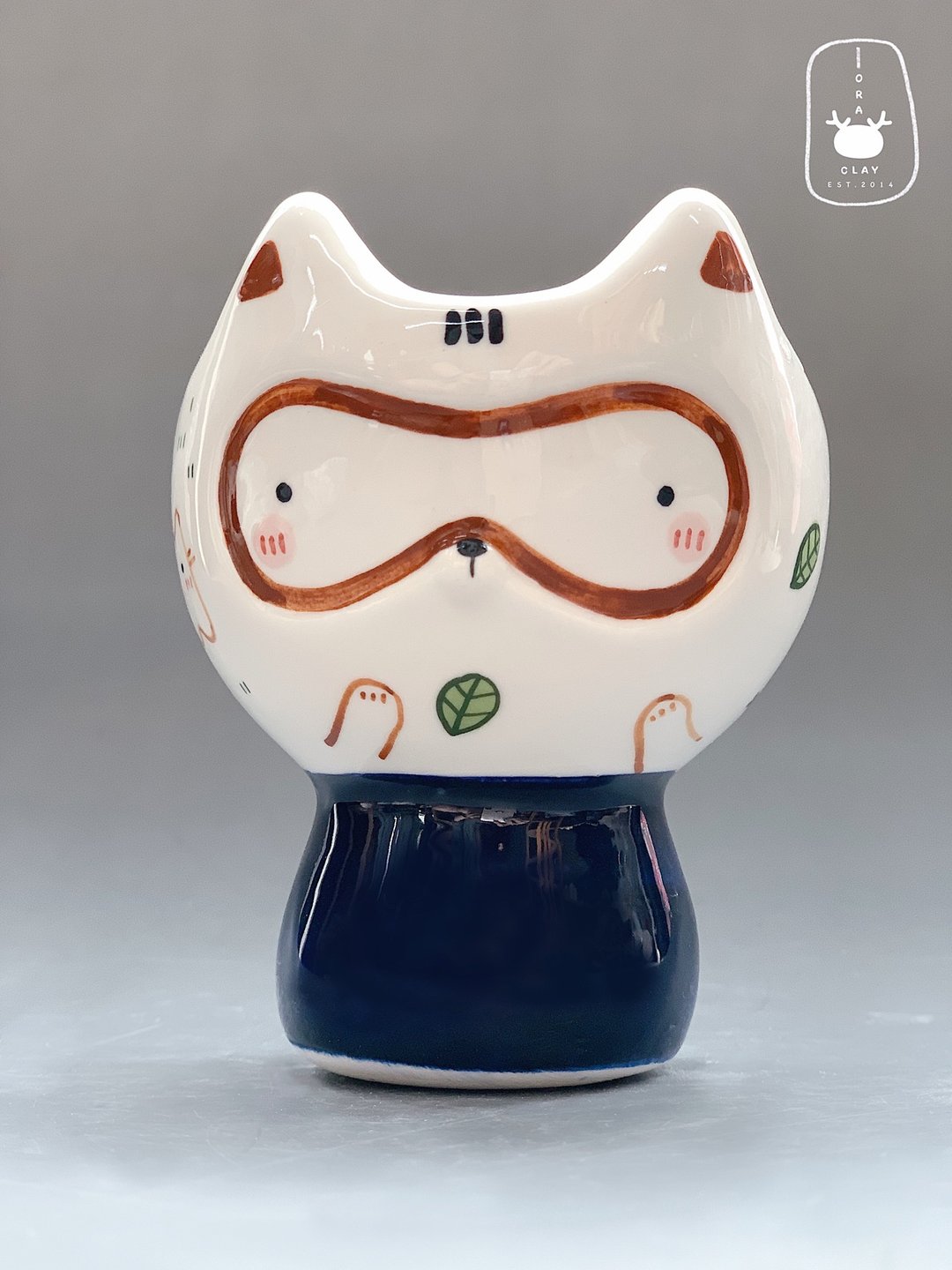 Raccoon planter - 植栽/盆栽 - 瓷 蓝色