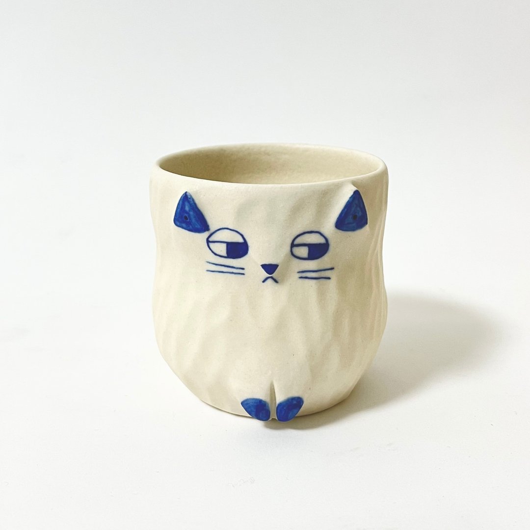猫咪杯 - 其他杯子 - 陶 白色