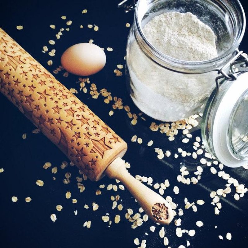 star + moon rolling pin * STARS - 厨房用具 - 木头 