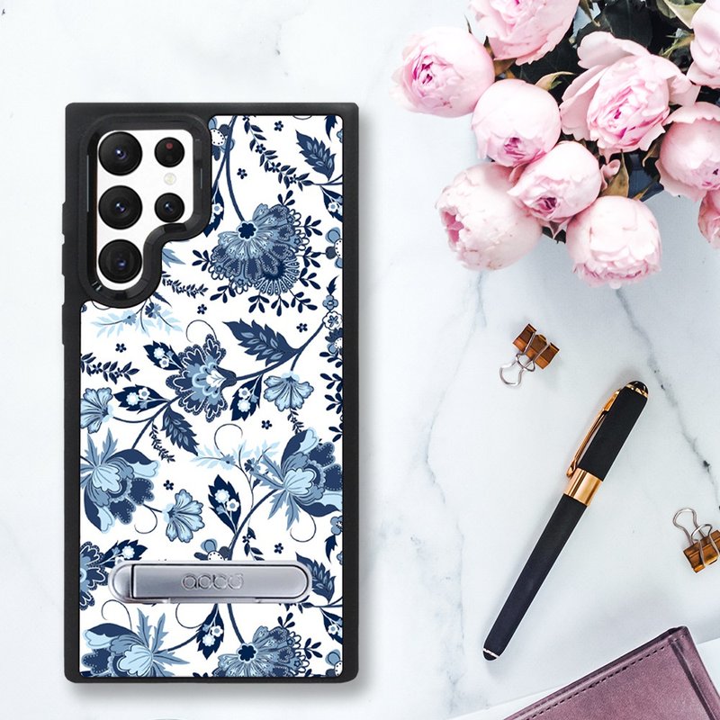 Samsung Galaxy S22全系列 专利军规防摔立架手机壳-蓝梦草 - 手机壳/手机套 - 其他材质 多色