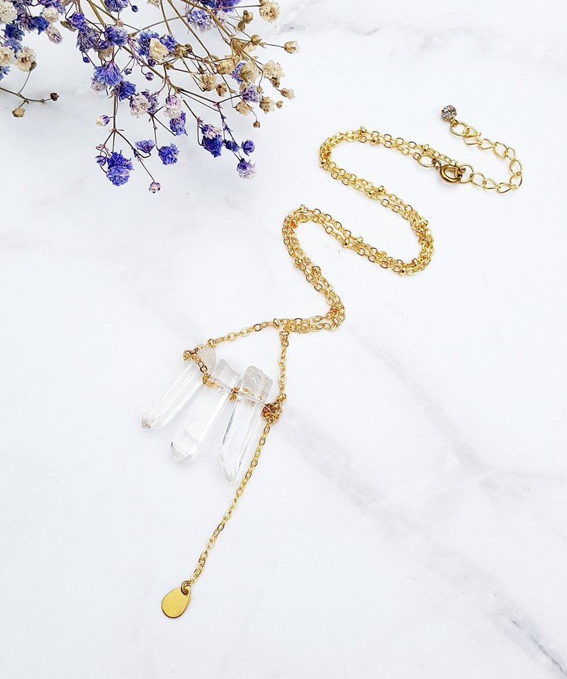 五行--土系能量石 梦幻紫水晶 黄铜 定制化 手敲字母  - 耳环/耳夹 - 其他金属 紫色