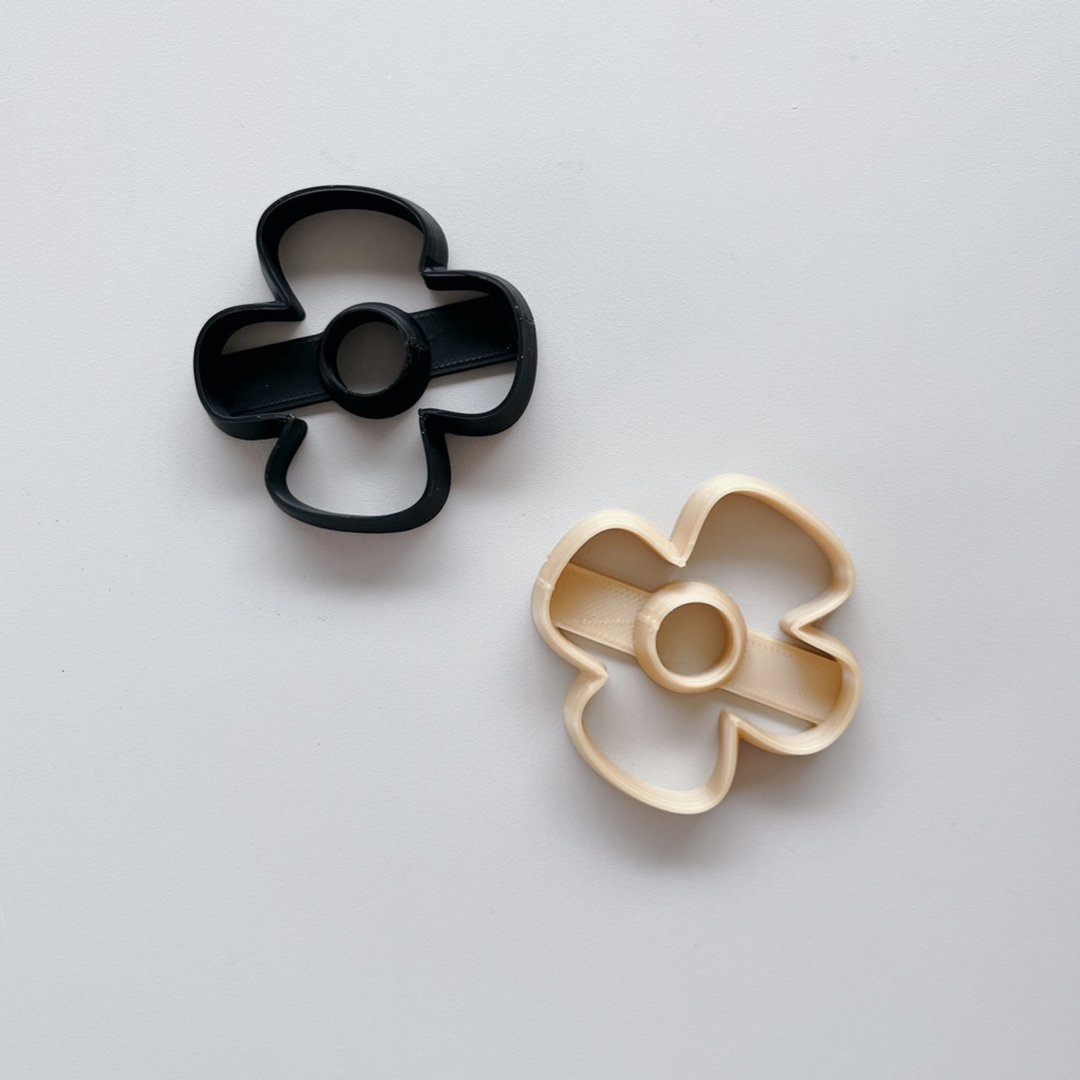 1 point // Clay cutter Polymer clay Polymer clay cutter Cookie type 3D printer D - 零件/散装材料/工具 - 塑料 黑色