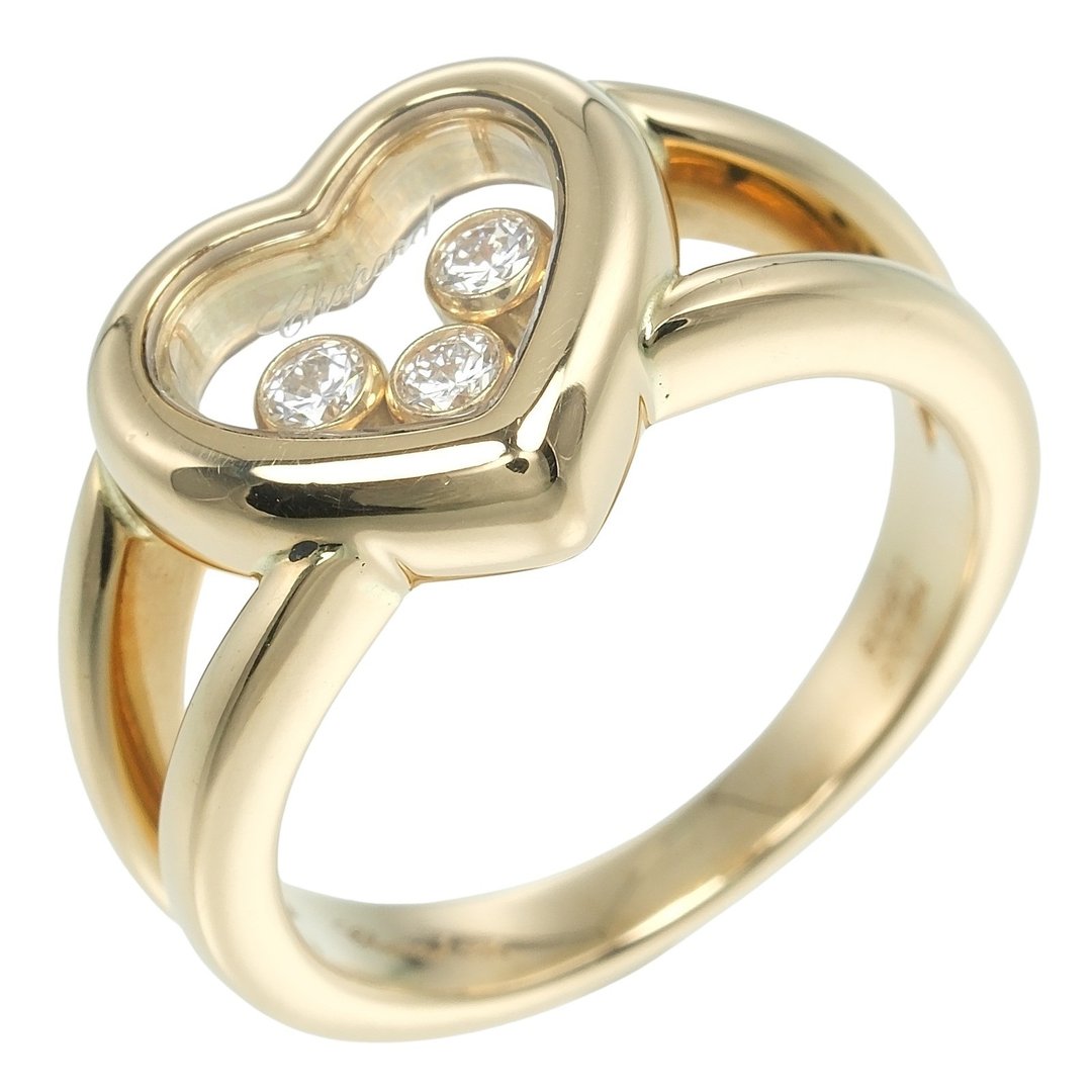 [日本直送] Chopard Happy Diamond Heart 戒指，8号，K18YG黄，钻石，约7克 [二手] A级 - 戒指 - 贵金属 金色