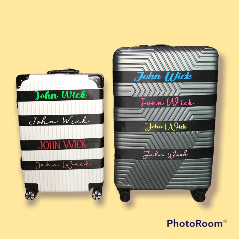 Personalised Luggage strap, Luggage Strap, Travel Belt, #04 - 行李箱/行李箱保护套 - 尼龙 黑色