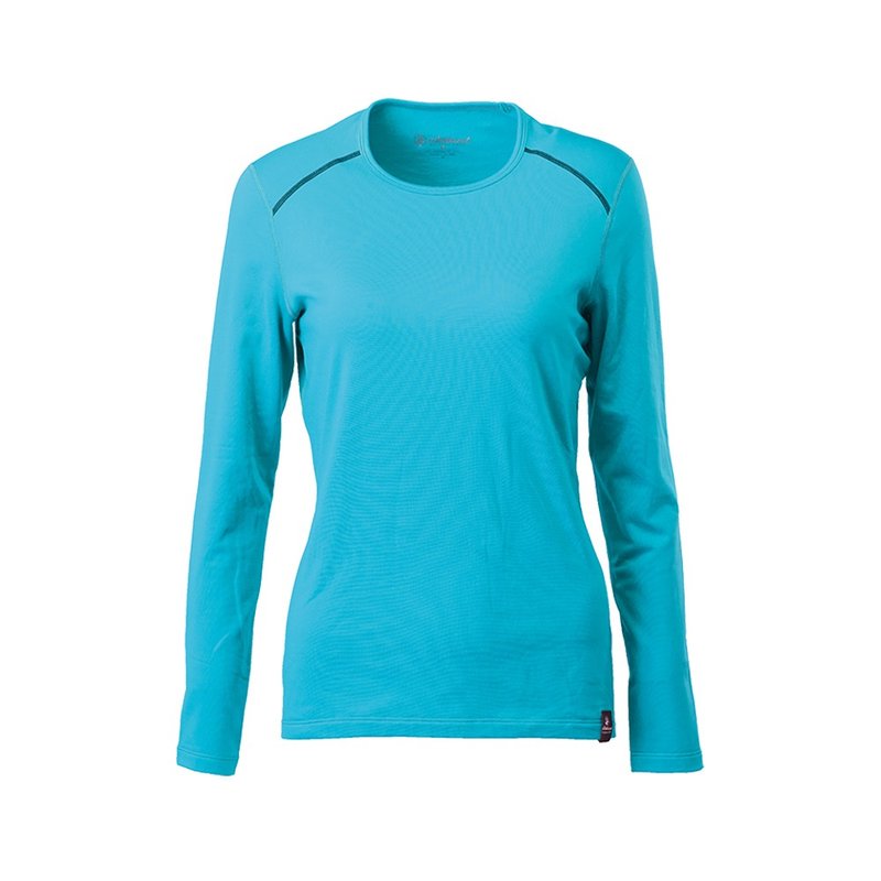 【Wildland 荒野】轻量锗纤维亲肤保暖衣 女 冰河蓝 W2665-110 - 女装上衣 - 聚酯纤维 蓝色