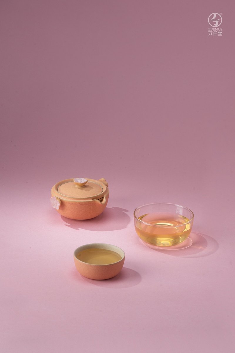 梅花陶瓷便携式旅行茶具套装户外出游 - 茶具/茶杯 - 陶 