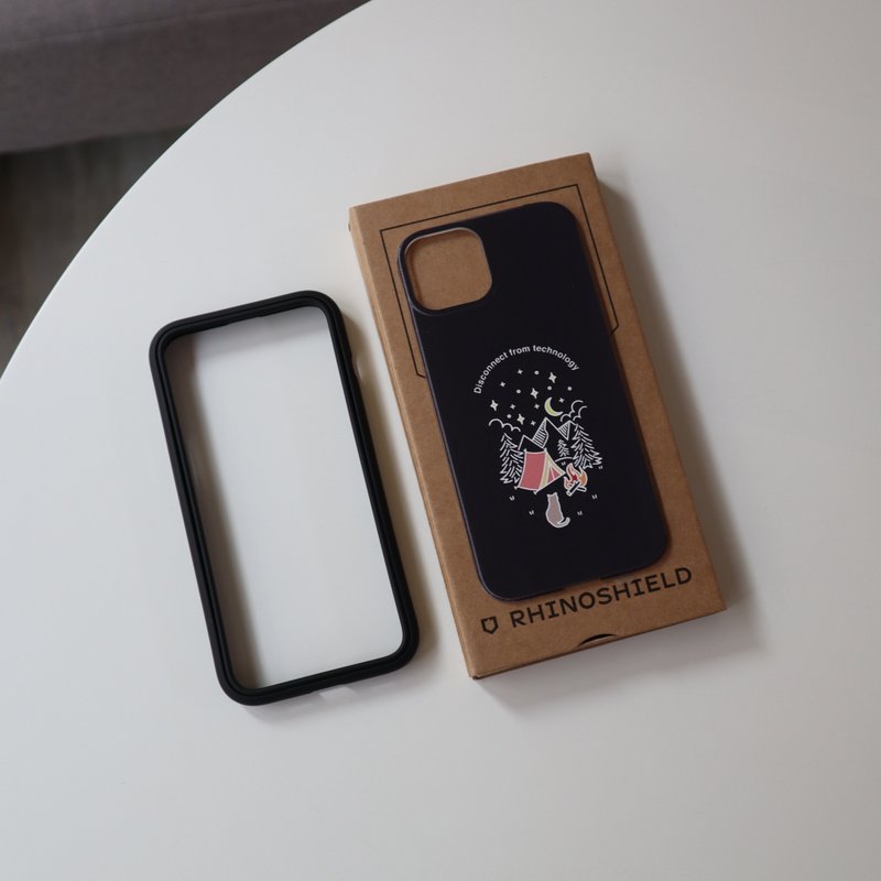 【Camping Mood 黑 / 白】| 犀牛盾 手机壳 防摔 露营 outdoor - 手机壳/手机套 - 其他材质 黑色