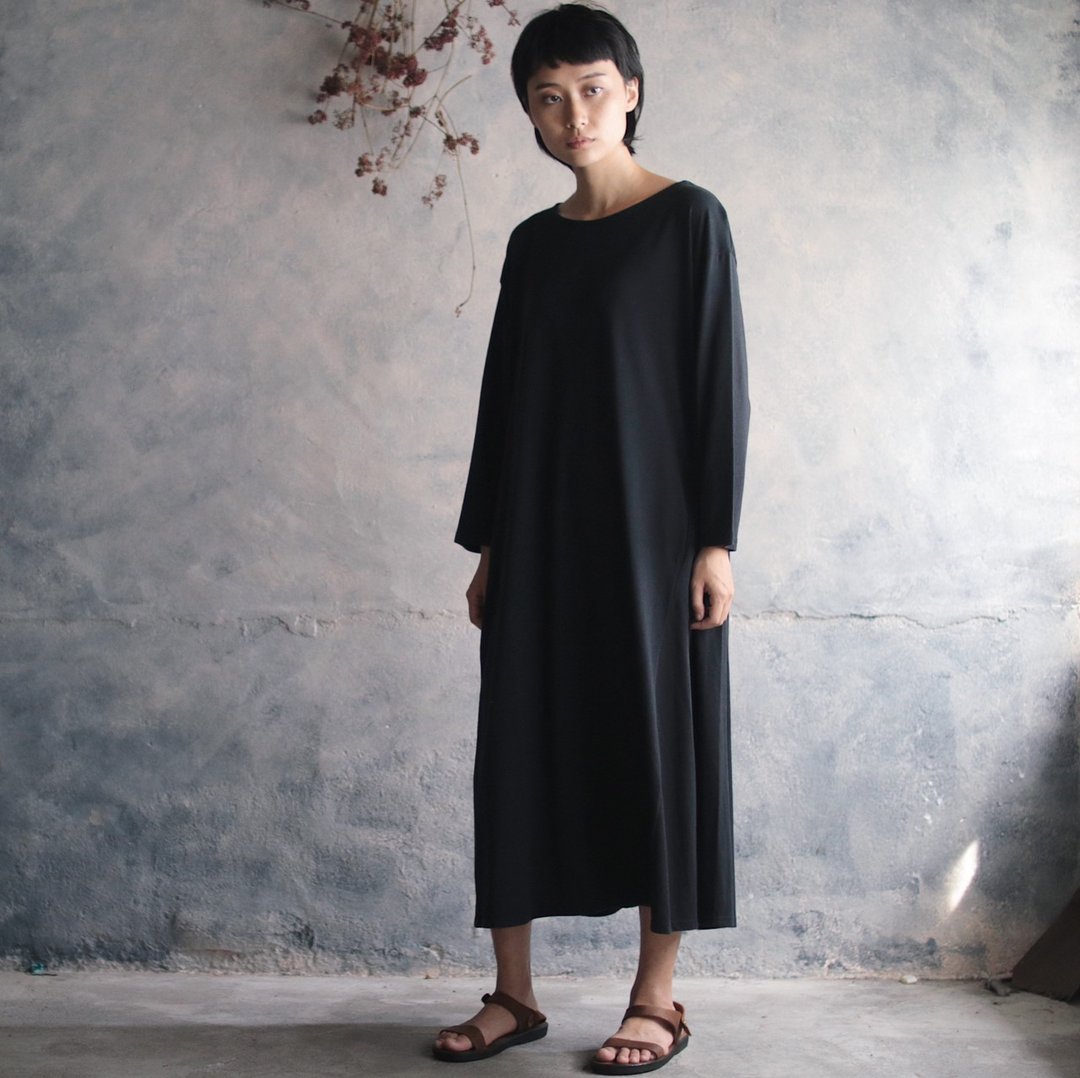 Omake Original / shiki pants - 洋装/连衣裙 - 棉 黑色