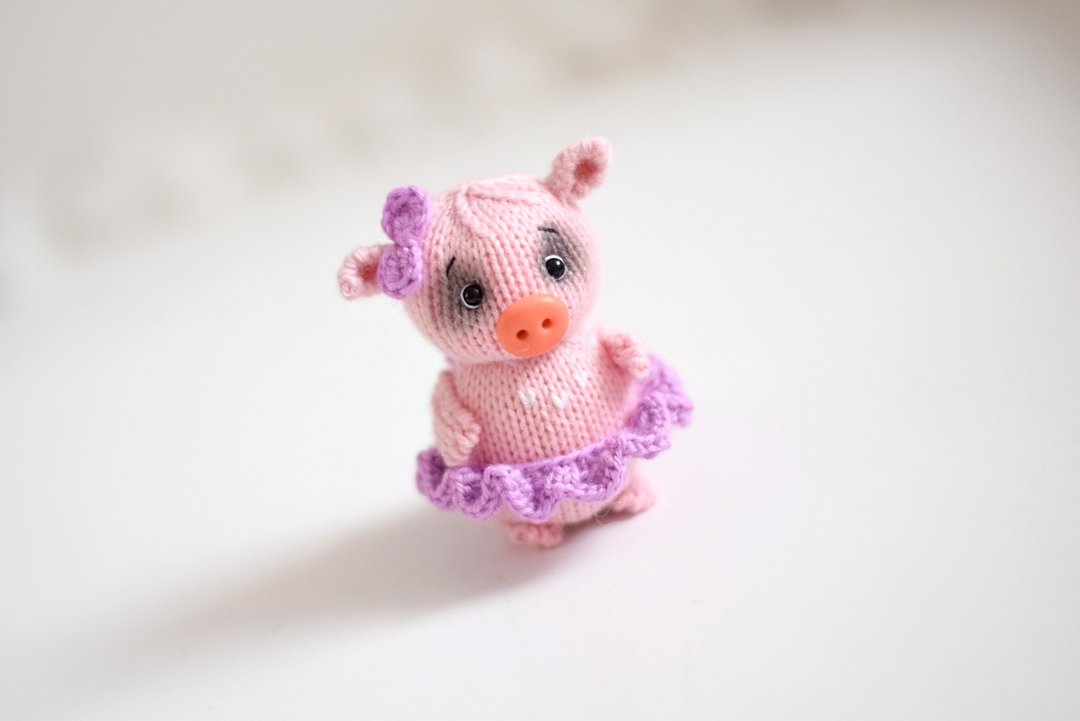 minipig home decor, piggy car charm, mini pig souvenir, piglet car decor gift - 玩偶/公仔 - 羊毛 粉红色