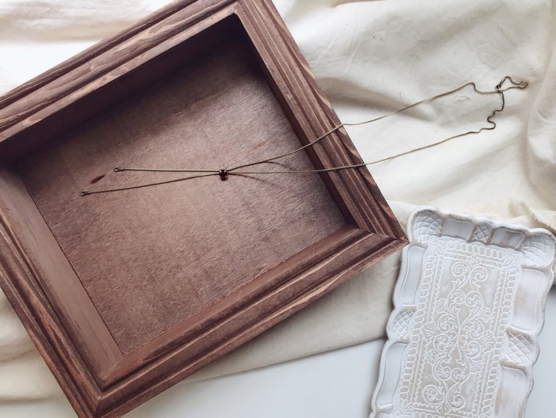 玫色花柏-单售项链 - 项链 - 不锈钢 金色