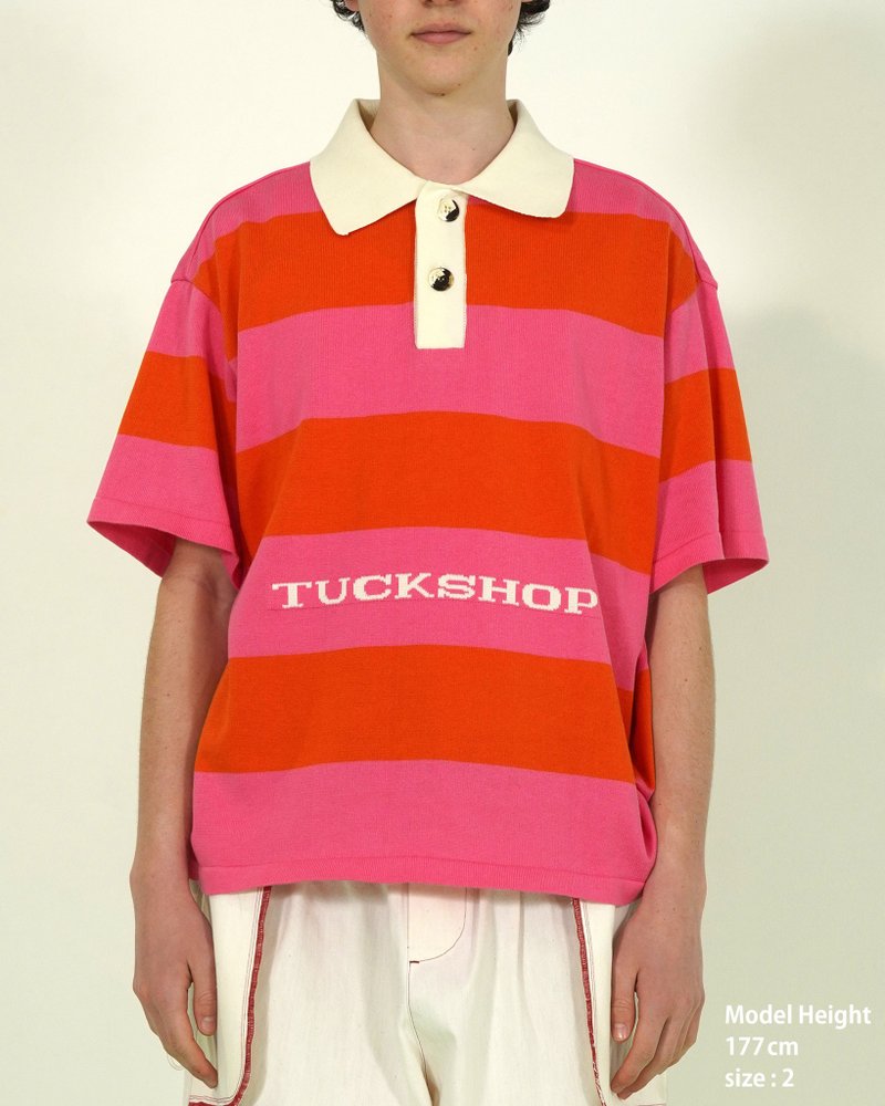 棉质针织衫 / 橄榄球衫风格 - 女装针织衫/毛衣 - 棉．麻 粉红色