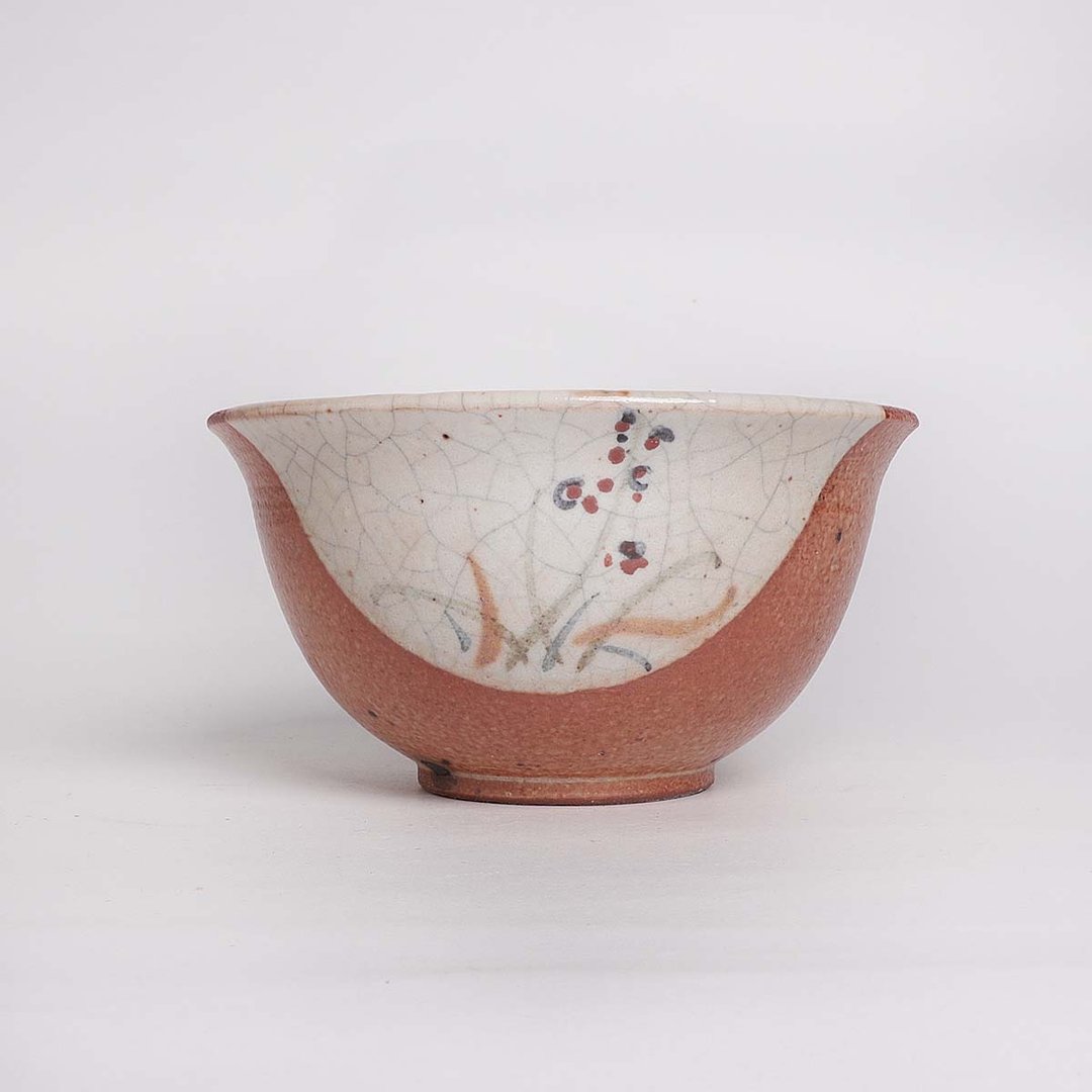 明芽窑 l 手作日式志野釉手绘碗 - 碗 - 陶 多色