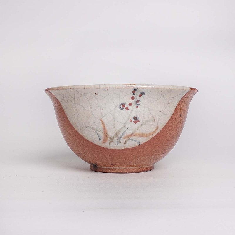 明芽窑 l 手作日式志野釉手绘碗 - 碗 - 陶 多色