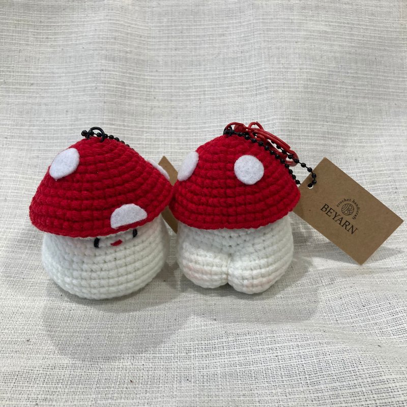 可爱的蘑菇造型钥匙圈 - 钥匙链/钥匙包 - 棉．麻 红色