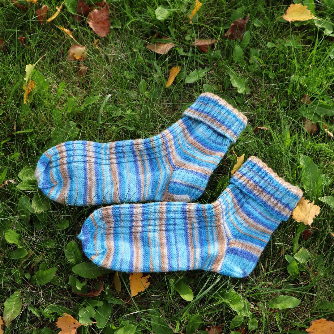 Knitted socks, Wool knit socks, Colorful socks for women, Christmas present - 袜子 - 羊毛 蓝色