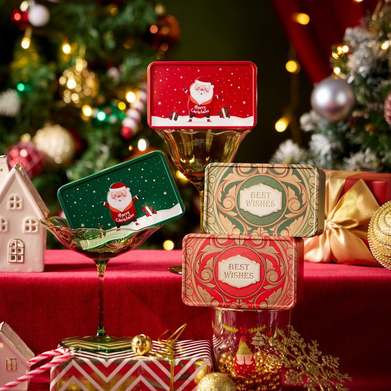 【2025圣诞礼物推荐】 Sage Tea 长方形感谢款礼盒 定制化礼物 - 手工饼干 - 其他材质 