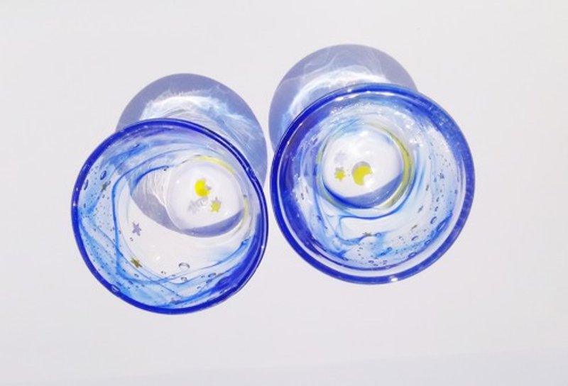 Soba choco in the night sky - 玻璃杯 - 玻璃 蓝色