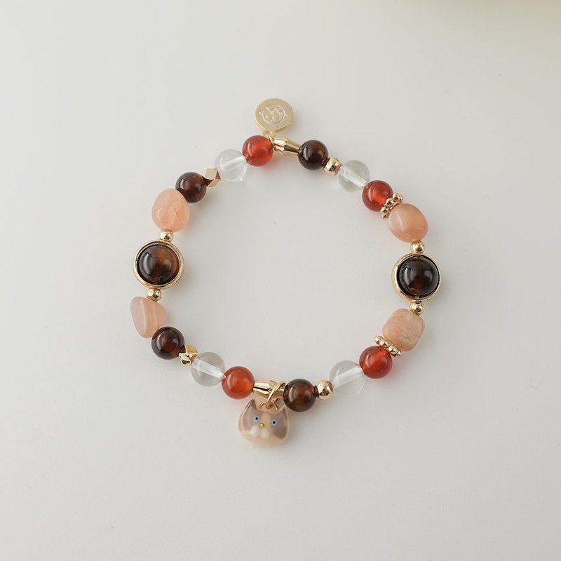 猫猫好朋友手链 | 迷你素色粉 - 手链/手环 - 树脂 红色