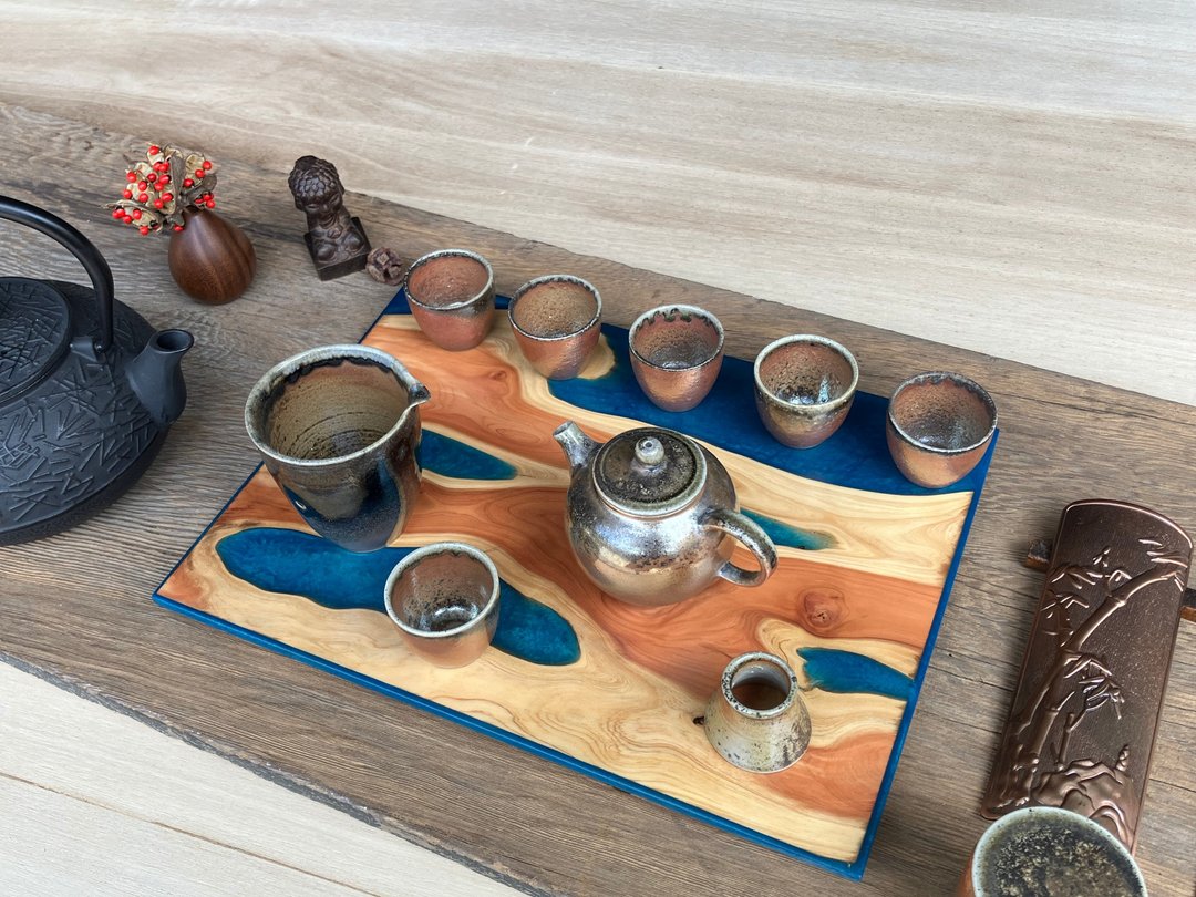 HO MOOD 解构系列—手作 原木茶盘 - 杯垫 - 木头 咖啡色