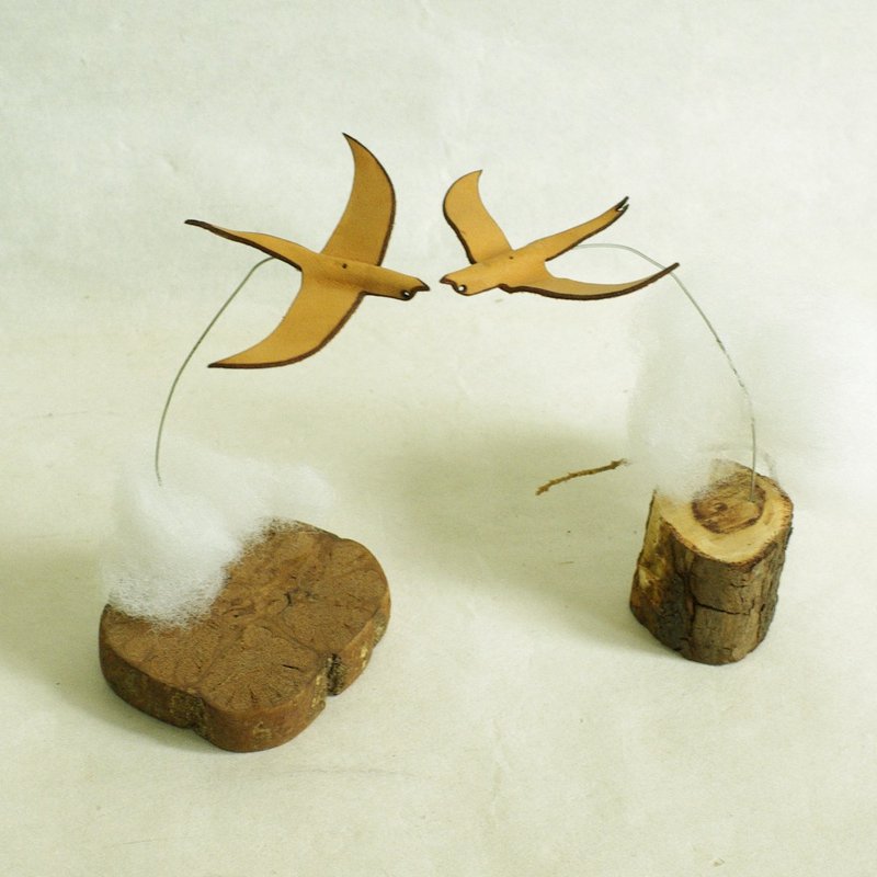 旷野の飞鸟  二入 - 摆饰 - 木头 