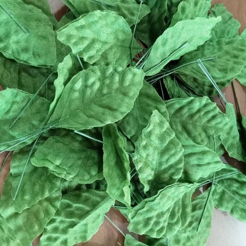 用于 DIY 手工艺品的假叶，用于装饰花束的布叶。 - 植栽 - 聚酯纤维 