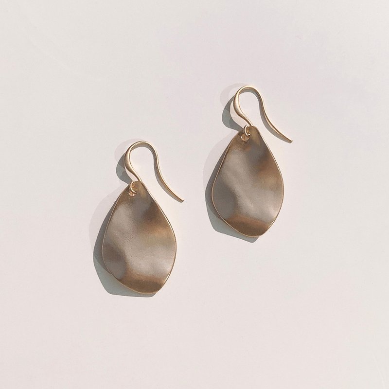 Gold Pumpkin - 耳环/耳夹 - 铜/黄铜 金色