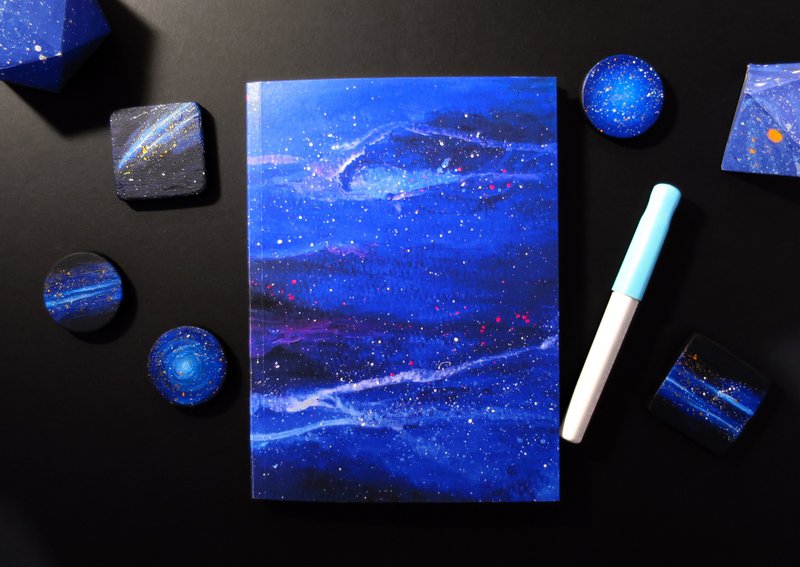 星空行事历 / 内页空白可自填日期 - 笔记本/手帐 - 纸 蓝色