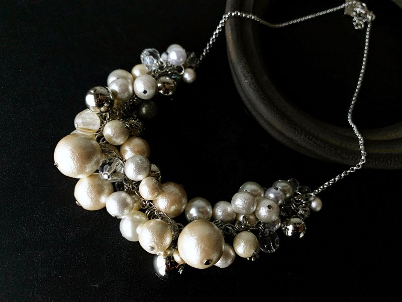 一戴即现精致锁骨的项链，搭配驱邪黄铁矿与招财发晶 - 项链 - 其他材质 透明