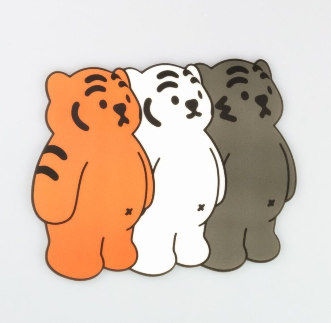 躺肥虎 三只立正 PVC 鼠标垫 Attention Three Tigers - 鼠标垫 - 其他材质 