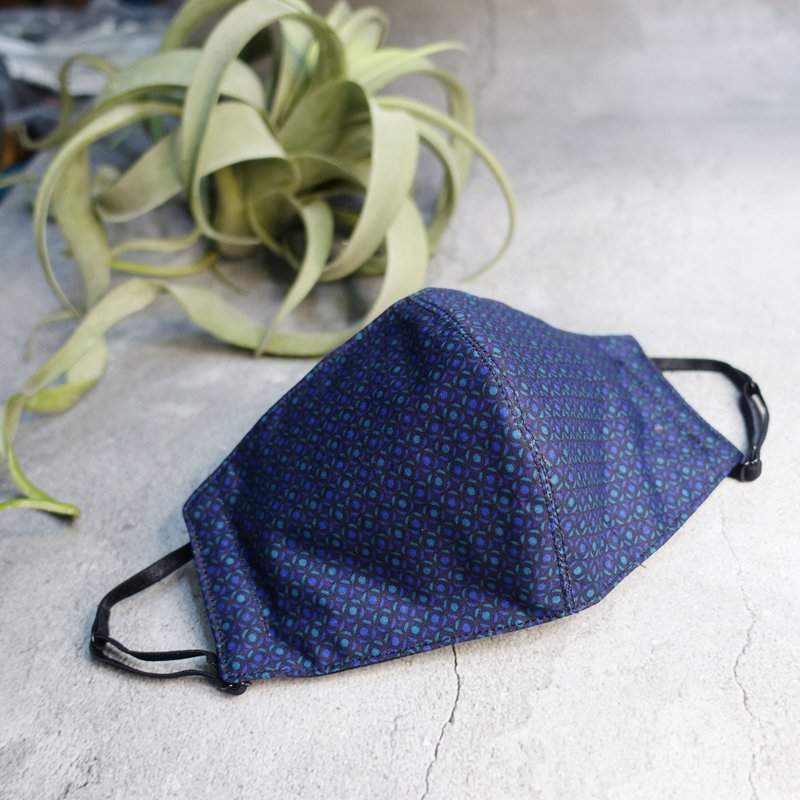 Sienna蚕丝里立体口罩 - 口罩 - 棉．麻 蓝色