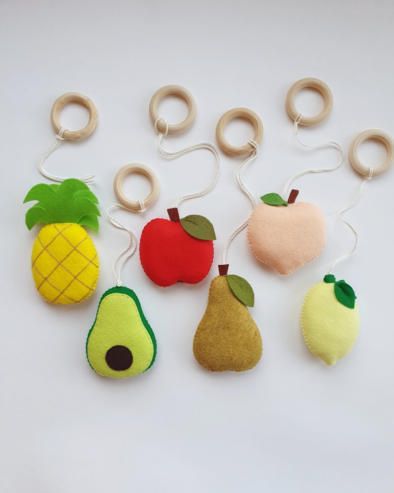 Baby gym toys, fruits hanging play gym toys, activity center mobiles - 满月礼盒 - 环保材料 