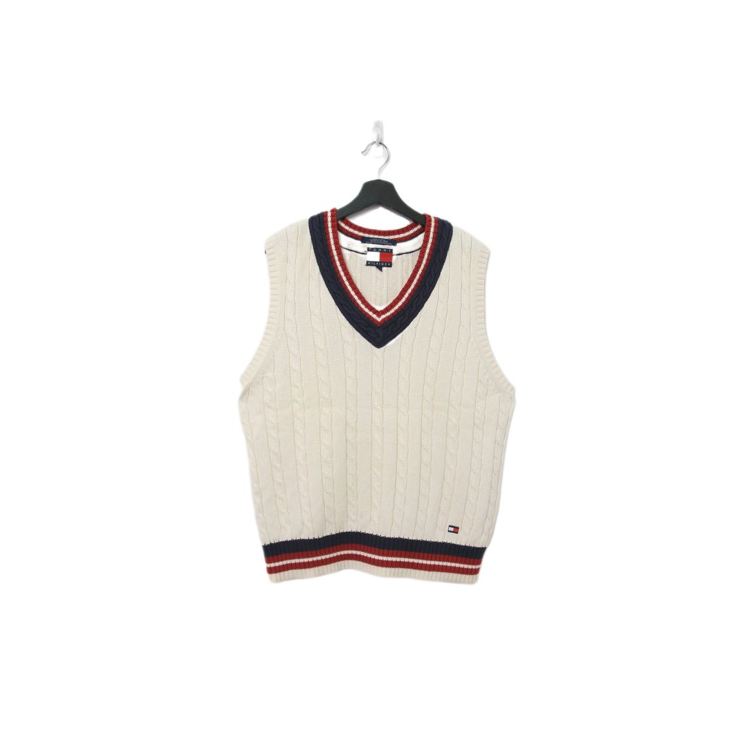 Back to Green-复古毛料背心 tommy 学院风 v-19/sweater vest - 女装背心 - 棉 