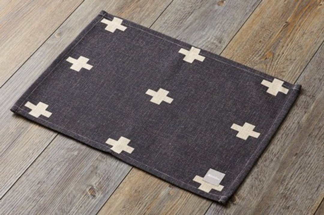 Placemat Scandinavian Design Black Cloth 2-Pack Natural Linen 45 × 32cm jubileeteatoweltt009 - 杯垫 - 棉 
