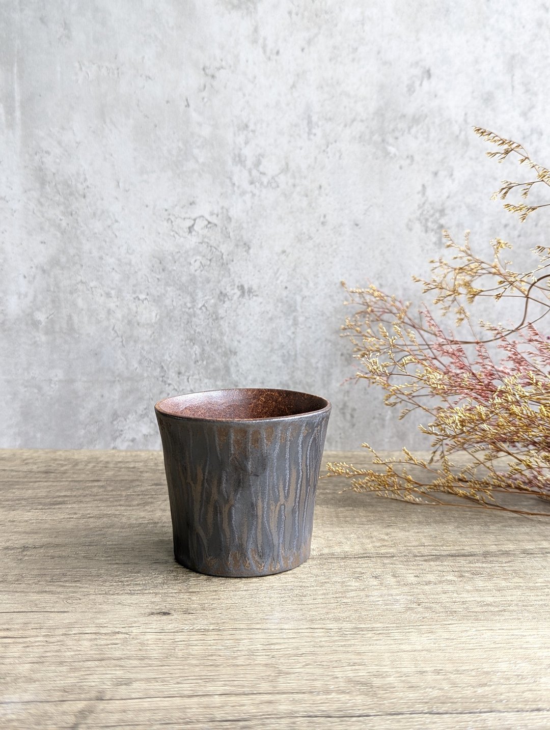 桑 | 山纹 黑釉 陶杯 - 茶具/茶杯 - 陶 