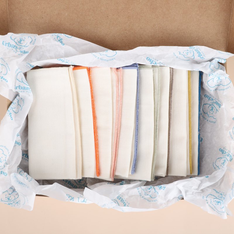 Sochang（面粉袋棉）平纹细布厨房毛巾/手帕礼品组 8 件 - 其他 - 棉．麻 