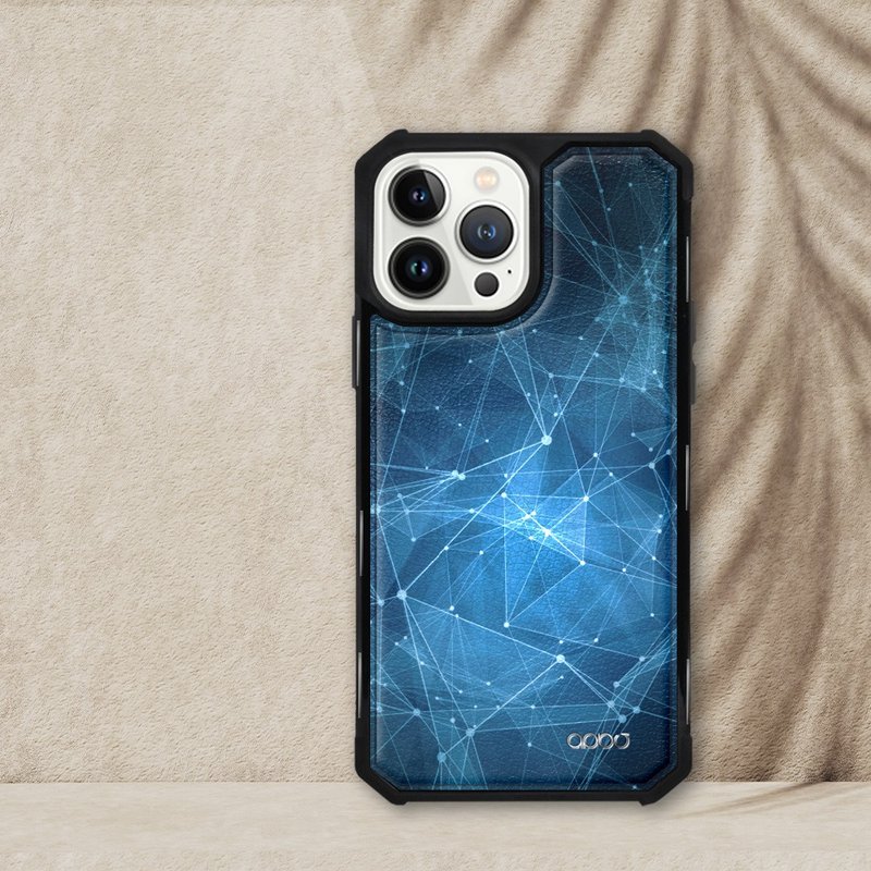 iPhone 13全系列军规防摔皮革磁吸手机壳-科技-量子(黑壳) - 手机壳/手机套 - 其他材质 多色