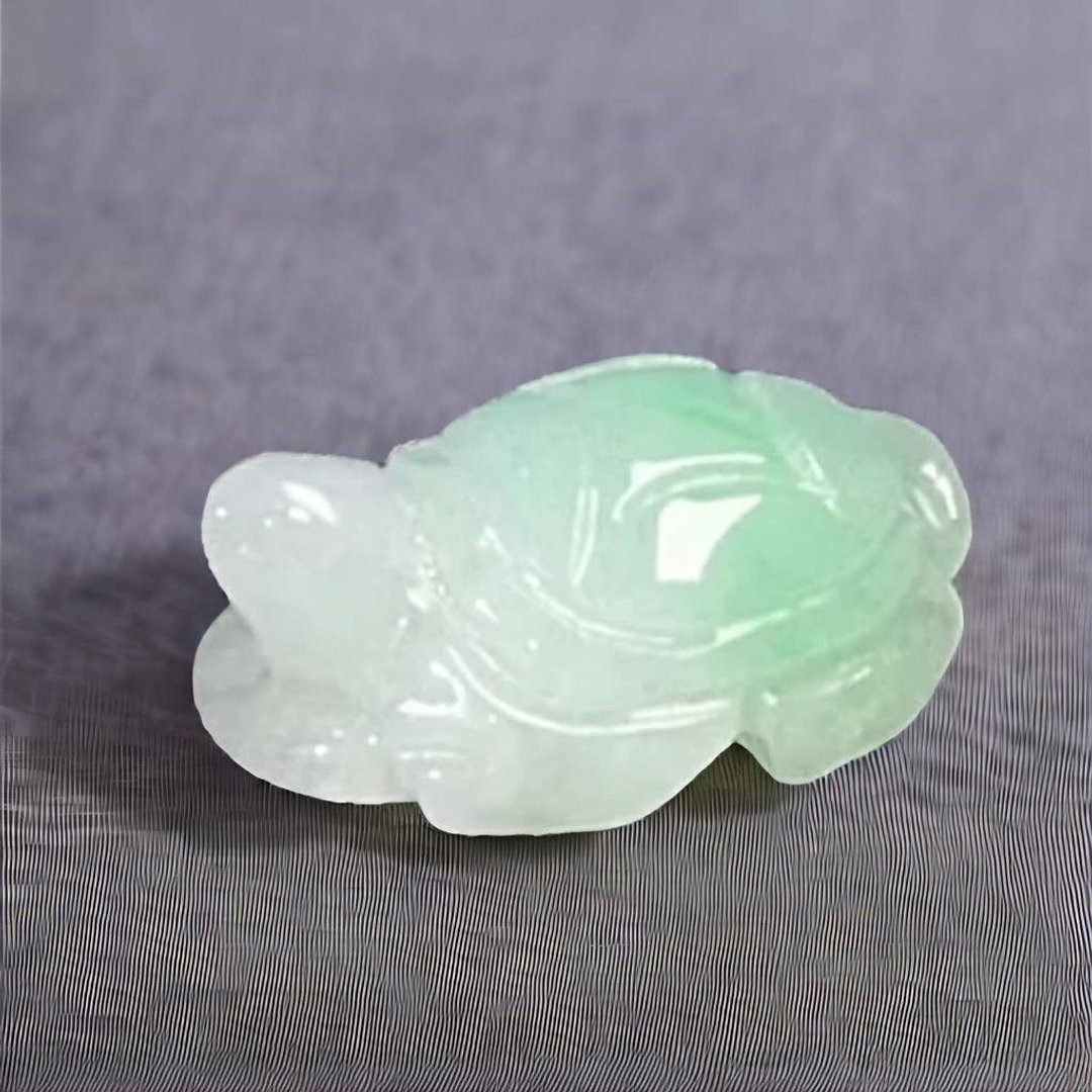 【吉祥·长寿】冰种飘绿翡翠乌龟 | 天然缅甸玉翡翠A货 | 送礼 - 摆饰 - 玉石 绿色