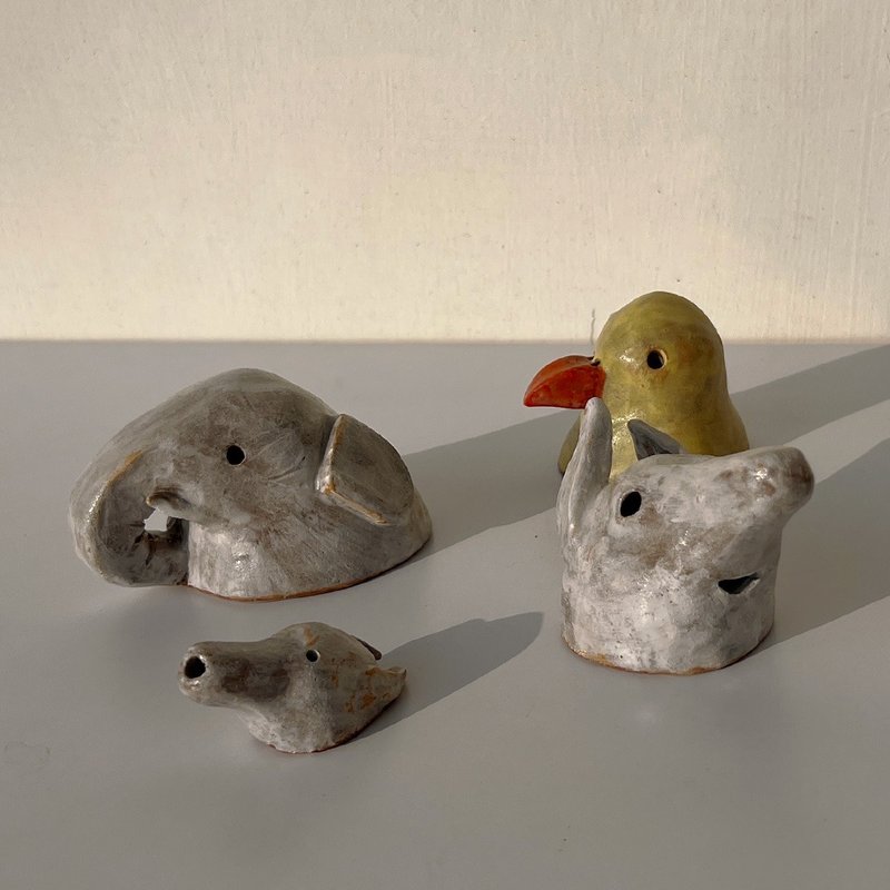 动物香薰座 | 花插 | 线香座 - 香薰/精油/线香 - 陶 