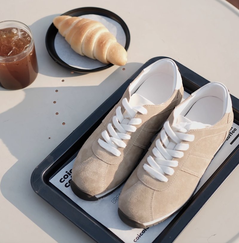 薄底自由 内增高运动风德训鞋 手工製 - 女款休闲鞋 - 真皮 多色