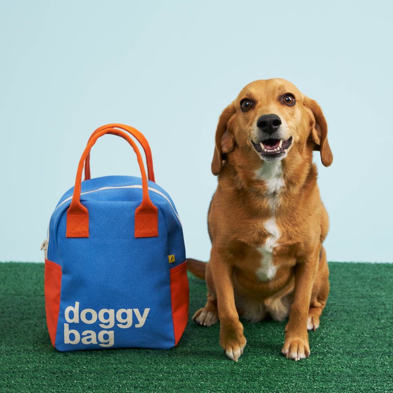 拉链随手袋【doggy bag】-加拿大Fluf有机棉_狗狗造型 遛狗袋 - 手提包/手提袋 - 棉．麻 粉红色