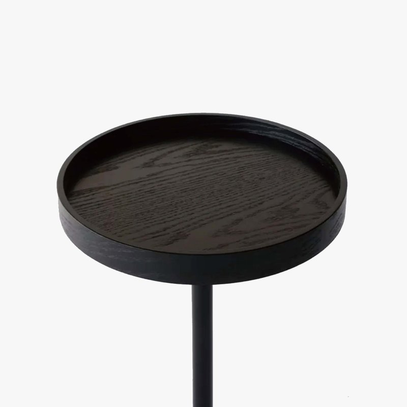 居然家居 | 好FUN松 端盘圆边桌 (迷雾黑) 边几 - 其他家具 - 木头 黑色