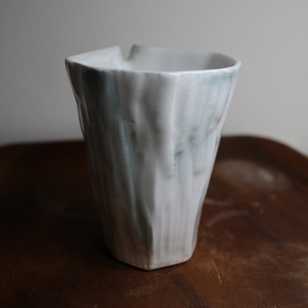 刻纹山色匀杯 170 ml _e05 - 茶具/茶杯 - 瓷 白色