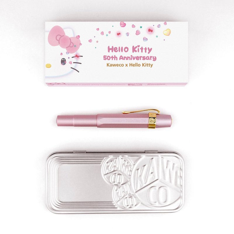 德国 KAWECO x Hello Kitty AL Sport 钢笔50周年限定版粉色 金尖 - 钢笔 - 铝合金 粉红色