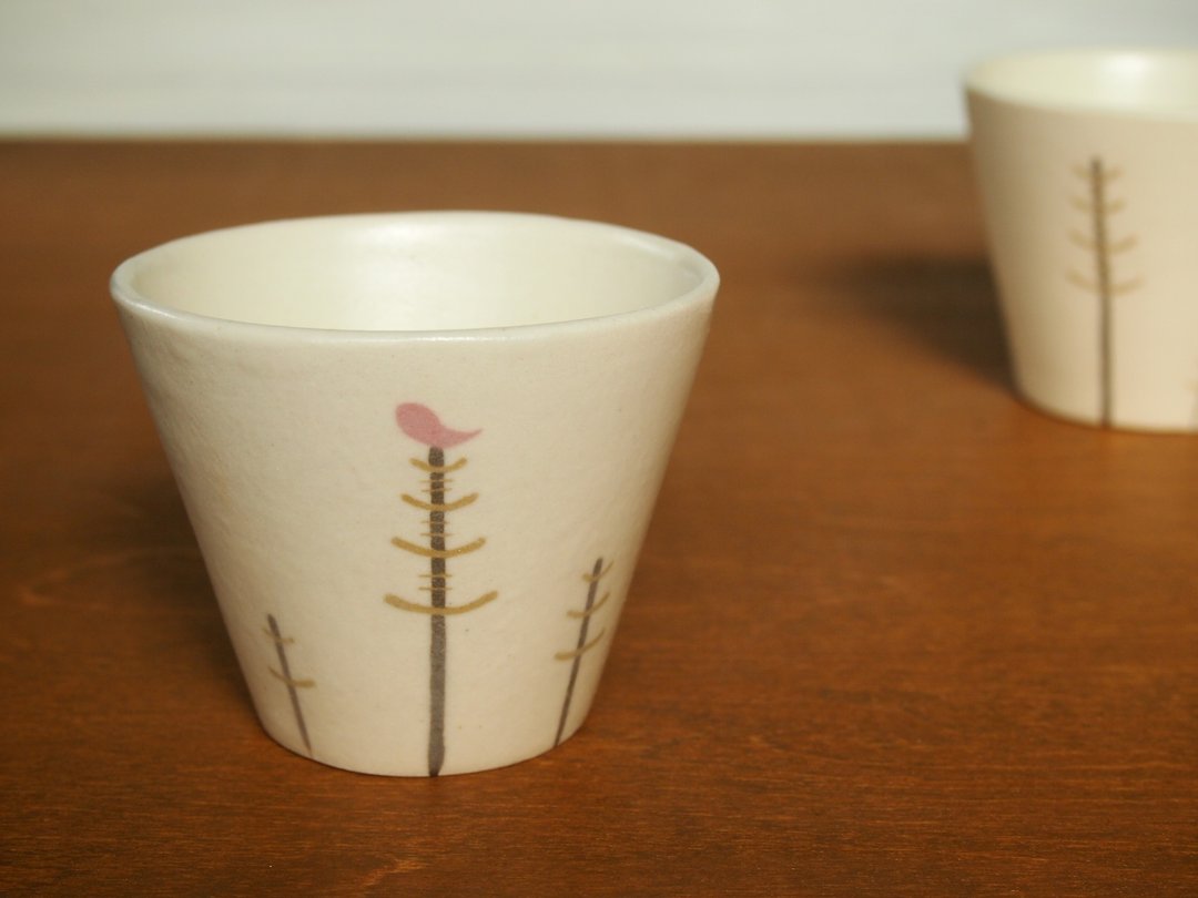 Guinomi / forest Yellow leaves series - 酒杯/酒器 - 陶 