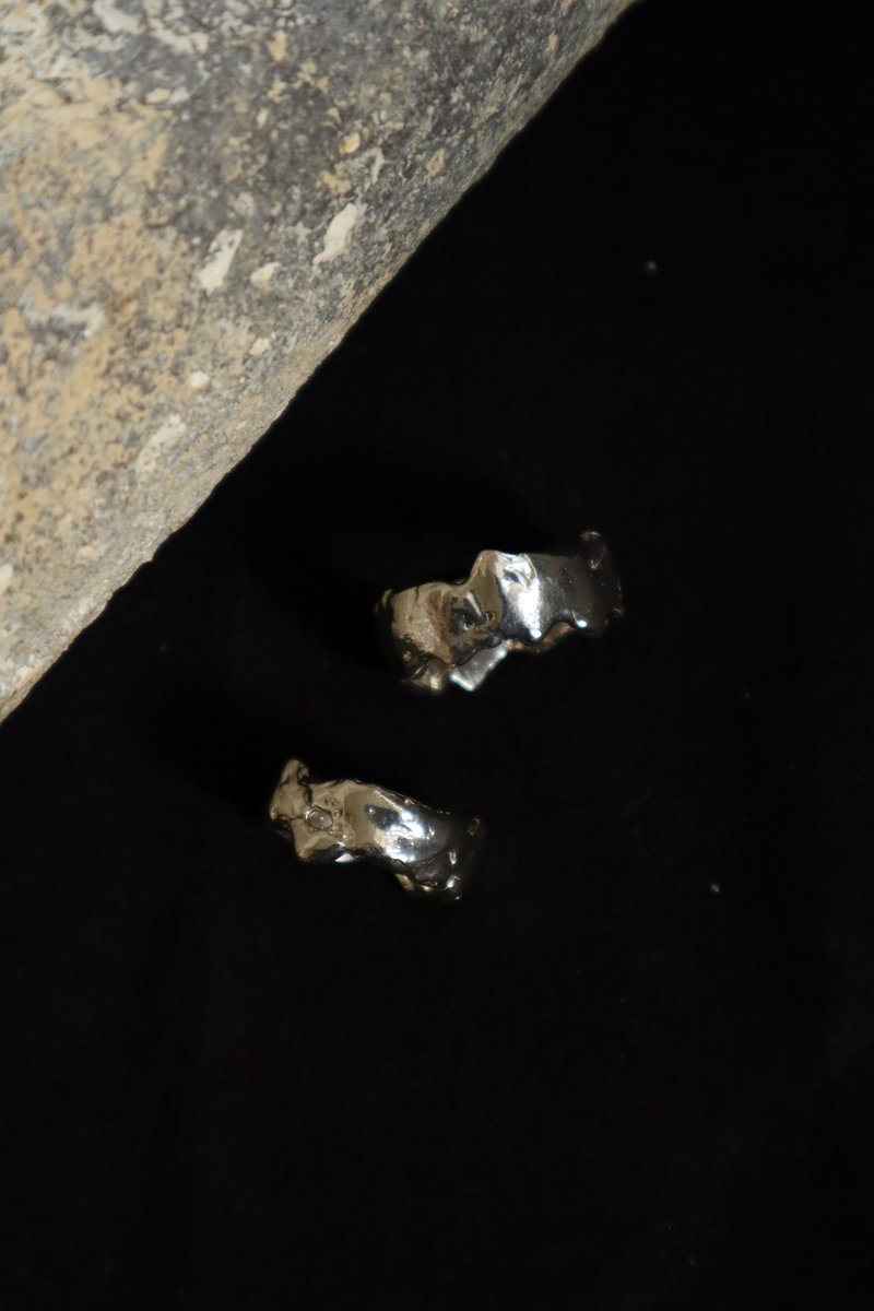 泥 /// 925 纯银 - 戒指 - 纯银 