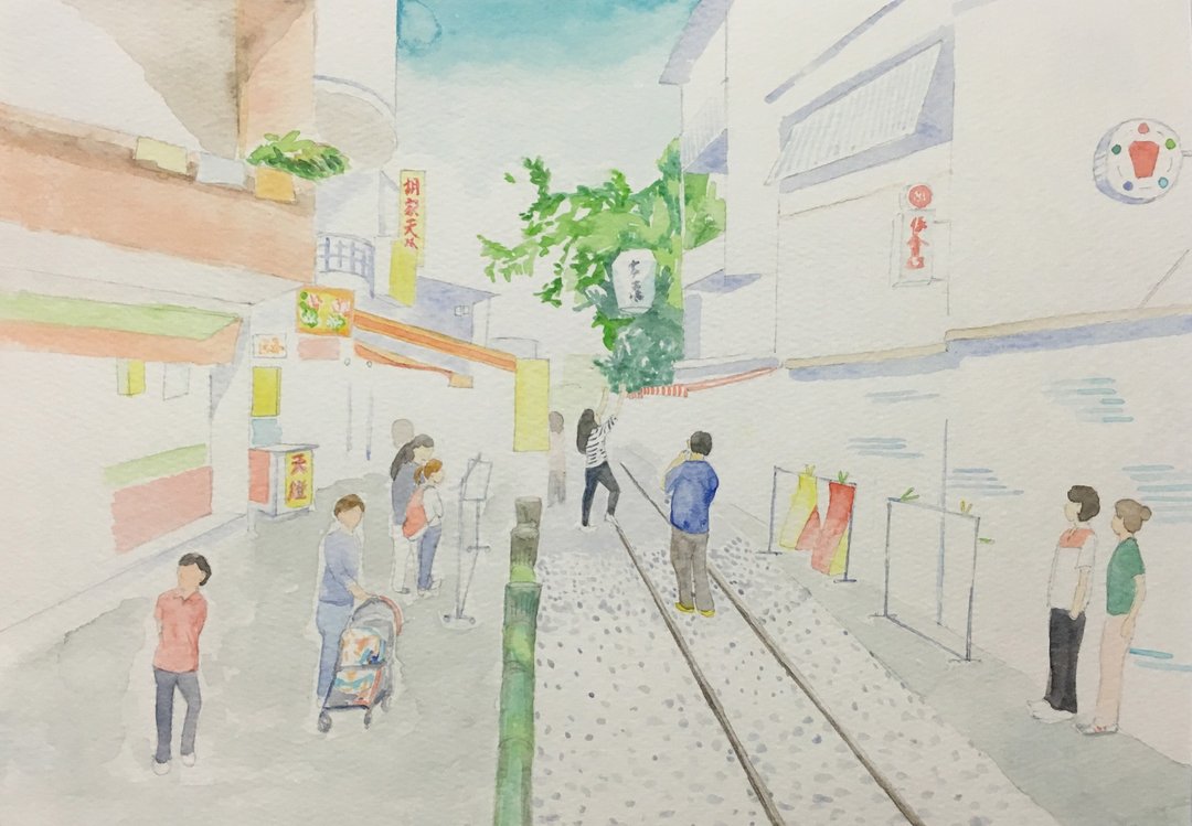 Watercolor with a wish - 海报/装饰画/版画 - 纸 蓝色