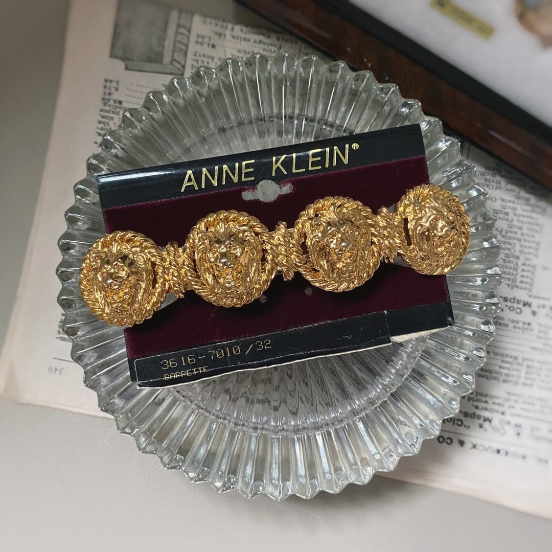 Vintage Anne Klein 经典狮子发夹 - 发饰 - 其他金属 金色