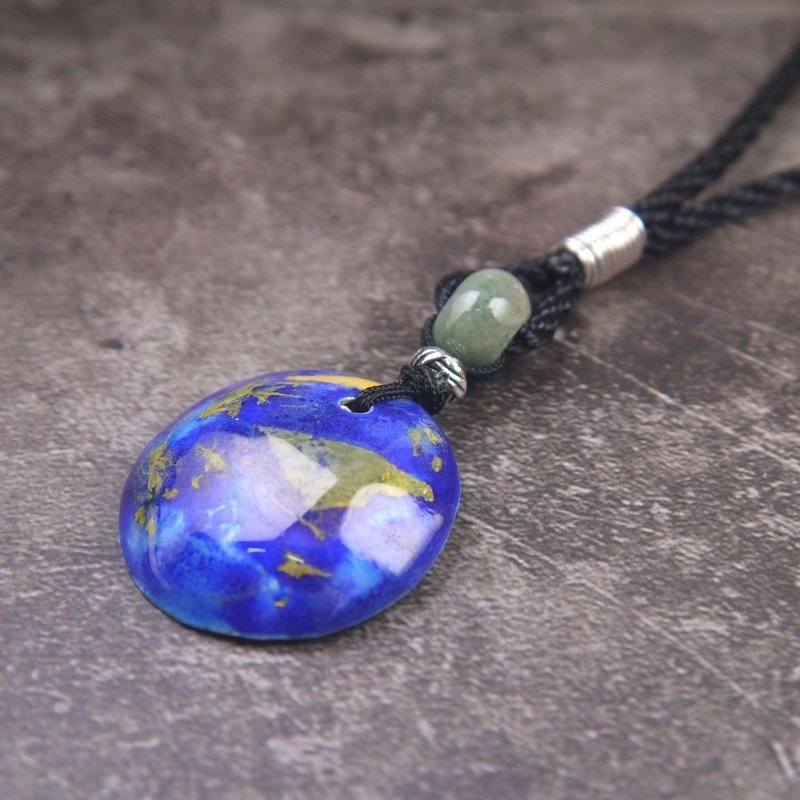 蓝色月亮挂饰 - 吊饰 - 纯银 蓝色