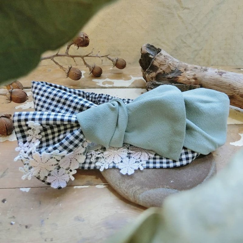 蕾丝 蝴蝶结发带 - 发带/发箍 - 棉．麻 多色